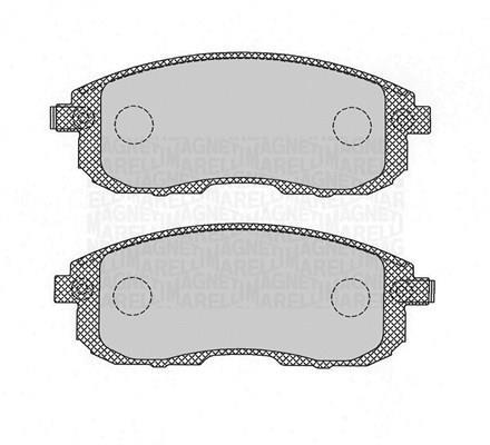Jeu de 4 plaquettes de frein MAGNETI MARELLI ref. 363916060696