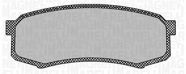 Jeu de 4 plaquettes de frein MAGNETI MARELLI ref. 363916060705