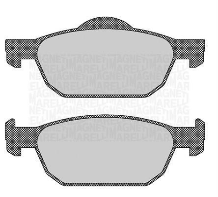 Jeu de 4 plaquettes de frein MAGNETI MARELLI ref. 363916060706