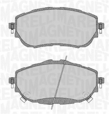 Jeu de 4 plaquettes de frein MAGNETI MARELLI 363916060708