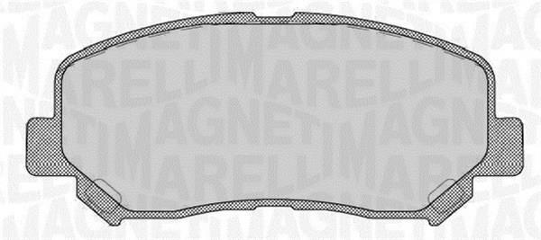 Jogo de 4 pastilhas de travão MAGNETI MARELLI ref. 363916060710