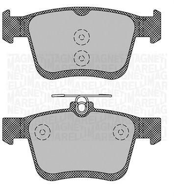 Jeu de 4 plaquettes de frein MAGNETI MARELLI ref. 363916060714