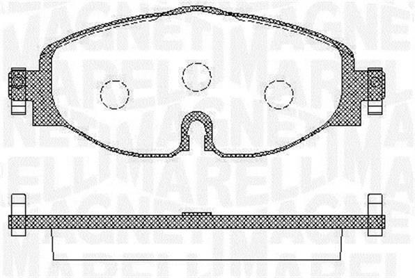 Jogo de 4 pastilhas de travão MAGNETI MARELLI ref. 363916060716