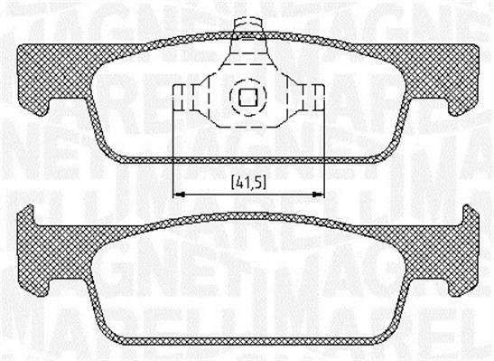 Jeu de 4 plaquettes de frein MAGNETI MARELLI ref. 363916060717