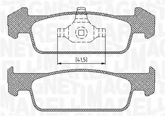Jogo de 4 pastilhas de travão MAGNETI MARELLI ref. 363916060718