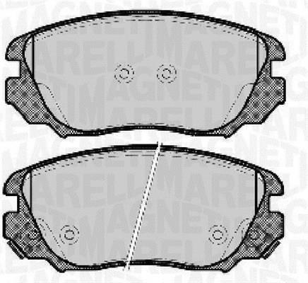 Jogo de 4 pastilhas de travão MAGNETI MARELLI ref. 363916060723