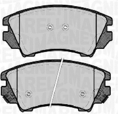 Jeu de 4 plaquettes de frein MAGNETI MARELLI ref. 363916060724