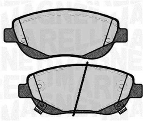 Jogo de 4 pastilhas de travão MAGNETI MARELLI ref. 363916060781