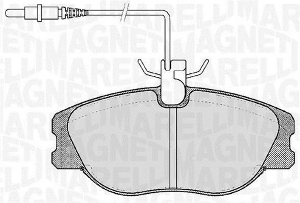 Jogo de 4 pastilhas de travão MAGNETI MARELLI ref. 363916060787