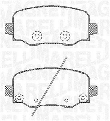 Jogo de 4 pastilhas de travão MAGNETI MARELLI ref. 363916060794