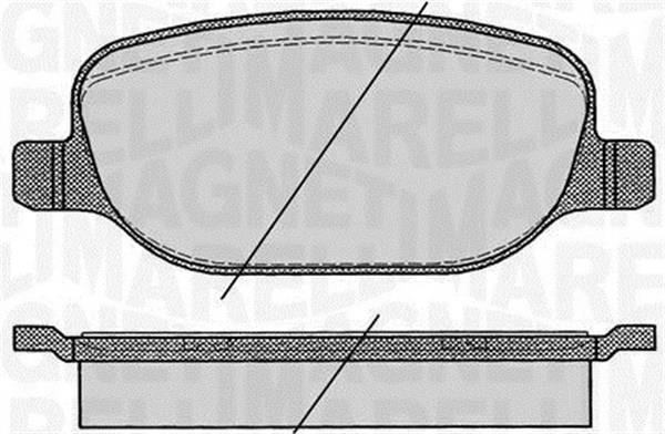 Jogo de 4 pastilhas de travão MAGNETI MARELLI ref. 363916060803