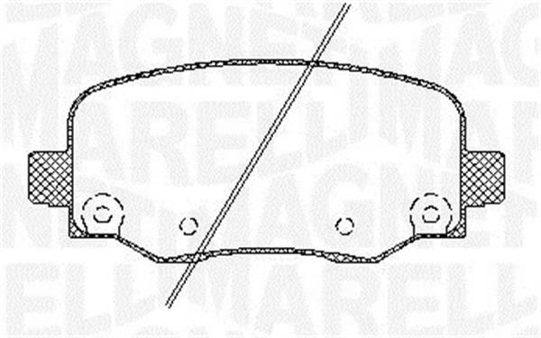 Jogo de 4 pastilhas de travão MAGNETI MARELLI ref. 363916060805