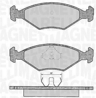 Jeu de 4 plaquettes de frein MAGNETI MARELLI ref. 363916060807