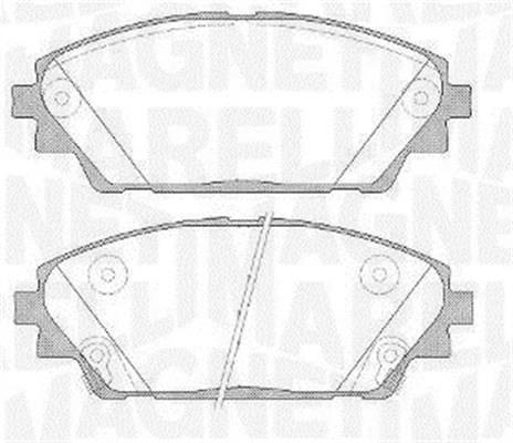 Jogo de 4 pastilhas de travão MAGNETI MARELLI ref. 363916060808