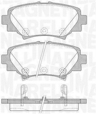 Jogo de 4 pastilhas de travão MAGNETI MARELLI ref. 363916060809