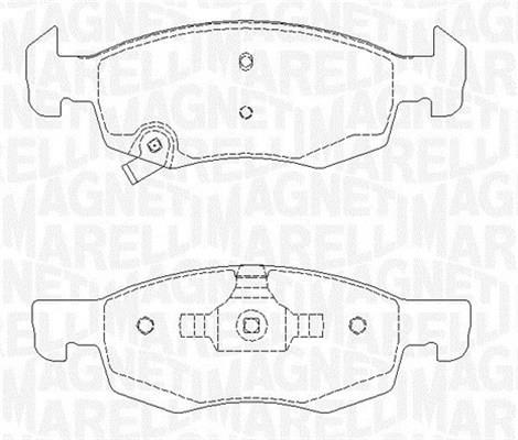 Jogo de 4 pastilhas de travão MAGNETI MARELLI ref. 363916060813