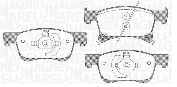 Jogo de 4 pastilhas de travão MAGNETI MARELLI ref. 363916060814