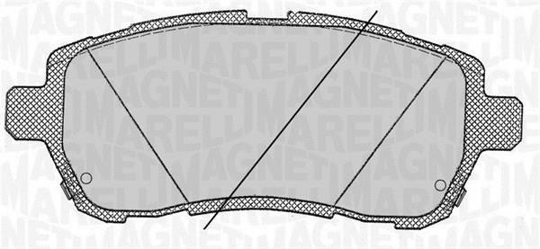 Jogo de 4 pastilhas de travão MAGNETI MARELLI ref. 363916060818
