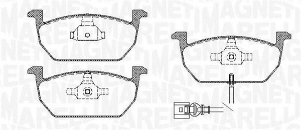 Jogo de 4 pastilhas de travão MAGNETI MARELLI ref. 363916060819