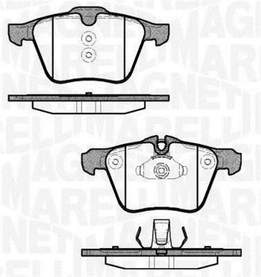 Jogo de 4 pastilhas de travão MAGNETI MARELLI ref. 363916060824