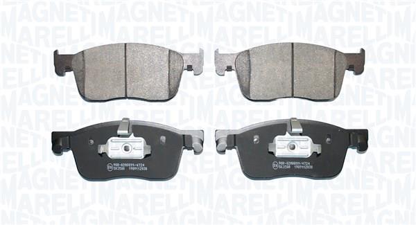 Jeu de 4 plaquettes de frein MAGNETI MARELLI ref. 363916061201