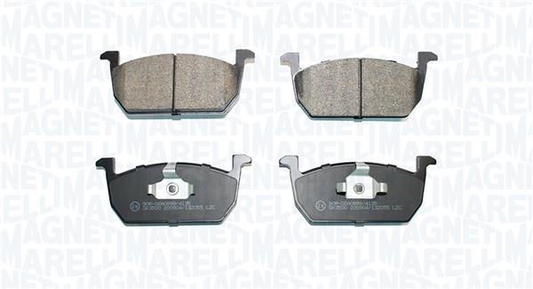 Jeu de 4 plaquettes de frein MAGNETI MARELLI ref. 363916061209