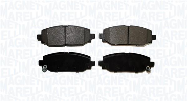 Jeu de 4 plaquettes de frein MAGNETI MARELLI ref. 363916061264