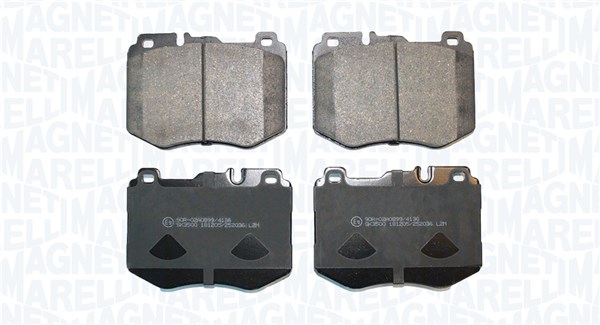 Jeu de 4 plaquettes de frein MAGNETI MARELLI 363916061356