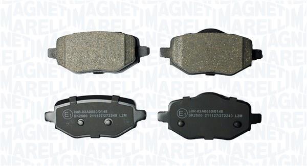 Jeu de 4 plaquettes de frein MAGNETI MARELLI ref. 363916061368