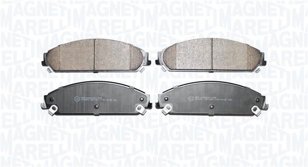 Jeu de 4 plaquettes de frein MAGNETI MARELLI ref. 363916061412