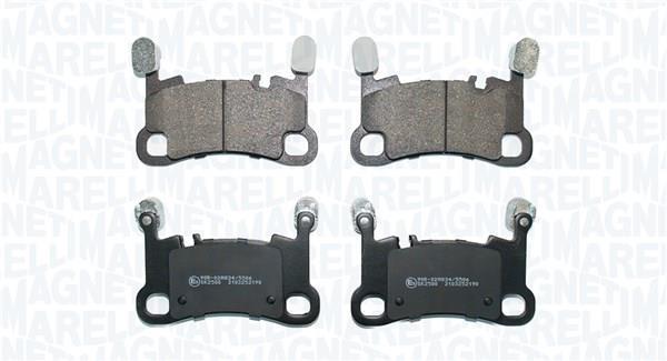 Jeu de 4 plaquettes de frein MAGNETI MARELLI ref. 363916061436