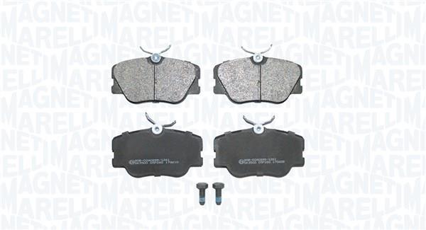 Jeu de 4 plaquettes de frein MAGNETI MARELLI ref. 363916061454