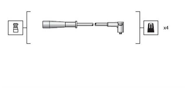Jeu de câble d'allumage (Faisceau d'allumage) MAGNETI MARELLI ref. 941318111130
