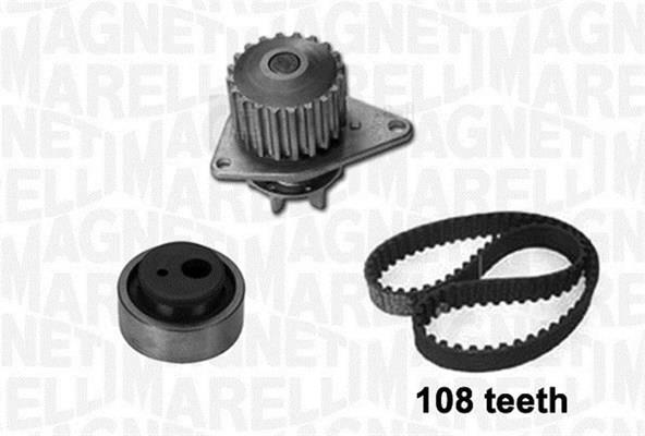 Pompe à eau + kit de courroie de distribution (Kit courroie de distribution) MAGNETI MARELLI ref. 341401950001