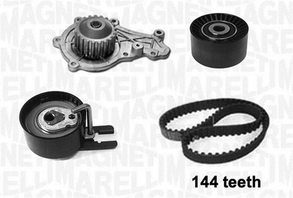 Pompe à eau + kit de courroie de distribution (Kit courroie de distribution) MAGNETI MARELLI ref. 341406450001