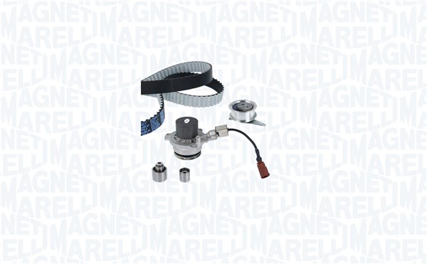 Pompe à eau + kit de courroie de distribution (Kit courroie de distribution) MAGNETI MARELLI 341406720001
