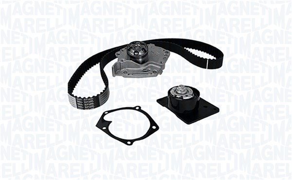 Pompe à eau + kit de courroie de distribution (Kit courroie de distribution) MAGNETI MARELLI 341406830001