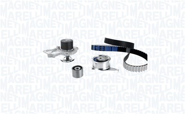 Pompe à eau + kit de courroie de distribution (Kit courroie de distribution) MAGNETI MARELLI 341406870001