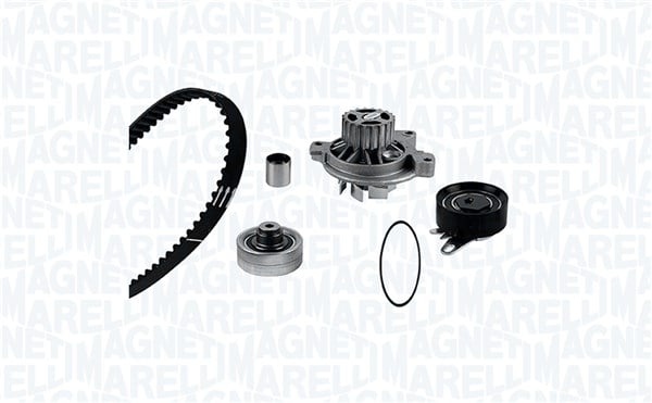 Pompe à eau + kit de courroie de distribution (Kit courroie de distribution) MAGNETI MARELLI 341406880001