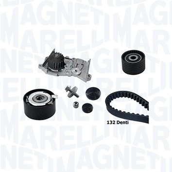 Pompe à eau + kit de courroie de distribution (Kit courroie de distribution) MAGNETI MARELLI 341407070001