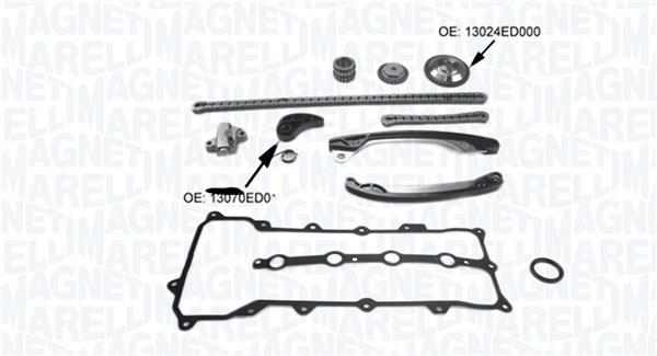 Jeu de distribution à chaînes (Kit chaîne de distribution) MAGNETI MARELLI ref. 341500001290