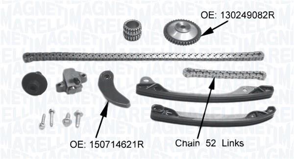 Jeu de distribution à chaînes (Kit chaîne de distribution) MAGNETI MARELLI ref. 341500001360