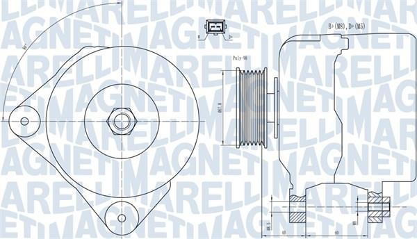 Alternateur MAGNETI MARELLI ref. 063731228010