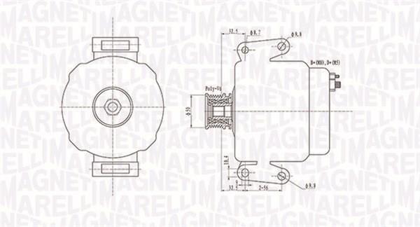 Alternateur MAGNETI MARELLI ref. 063731481010