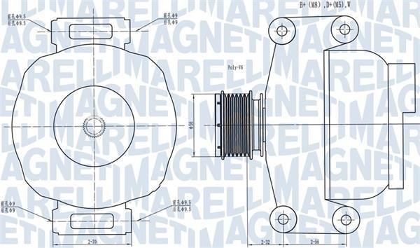 Alternateur MAGNETI MARELLI ref. 063731489010