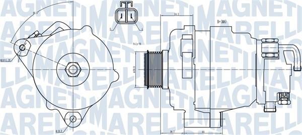 Alternateur MAGNETI MARELLI ref. 063731708010