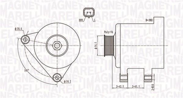 Alternador MAGNETI MARELLI ref. 063731761010