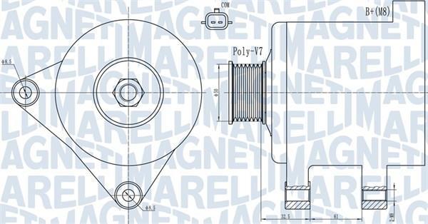 Alternateur MAGNETI MARELLI ref. 063731918010