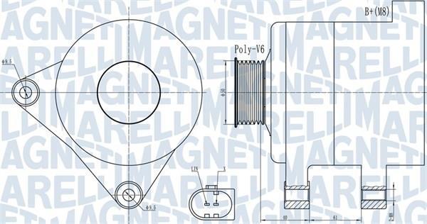 Alternador MAGNETI MARELLI ref. 063731986010