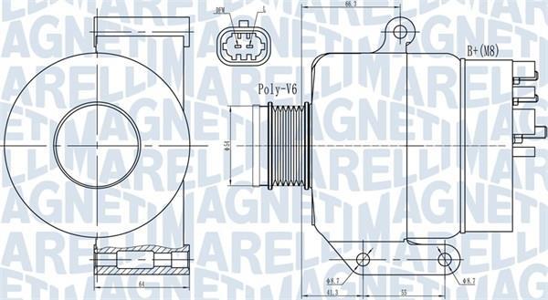 Alternador MAGNETI MARELLI ref. 063731987010